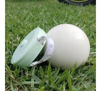 DONZWIYES Pallino Ball Replacement, for Bocce Ball Game and Boule Game,2.24 In/57 Mm White Bocce Pallino Ball Replacement - Including Green Measuring Rope