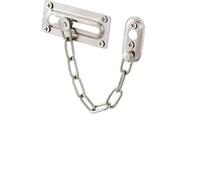 Doo 1 Pieces Stainless Steel Anti-Theft Chain Door Link Buckle Room Hotel Hotel Security Lock Household Free Punching Color : Silver