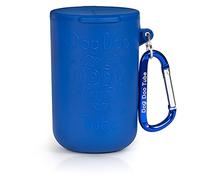Doo Doo Tube Filled Dog Waste Bag Holder - Reusable Dog Poop Bag Tube Designed to Keep in Odors and Germs (Blue)