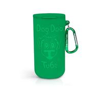 Doo Doo Tube Filled Dog Waste Bag Holder - Reusable Dog Poop Bag Tube Designed to Keep in Odors and Germs (Green)
