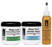 Doo Gro Mega Long Extreme Reconstructor 16oz with Mega Thick Intense Repair 16oz & Stimulating Growth Oil 4.5 fl. oz