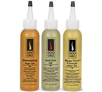 Doo Gro Stimulating Growth Oil, Anti Itch Growth Oil and Mega Thick Growth Oil 4.5fl.oz