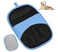 Dooaqiin Premium Pet Hair Remover Glove 1 Pack - Magic Static Fur Removal Brush for Dogs & Cats - Reusable Electrostatic Cleaning Mitt for Clothes, Sofa, Furniture & Car Seats (Blue)