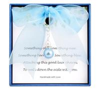 Dooaqiin Something Blue for the Bride, Exquisite Wedding Bouquet Charm & Bridal Keepsake, Good Luck Gift for Wedding Day, Bridal Shower Present from Bridesmaid or Best Friend
