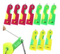 DOOCECIY 10 Pcs Automatic Needle Threader UK Hand Sewing, 2 in 1 Needle Threader Seam Ripper Tool