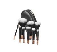 DOOCECIY 10 Pcs Mini Travel Makeup Brushes, Black Portable Travel Make up Brushes with Storage Bag