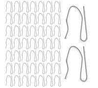 DOOCECIY 100 Pcs Metal Curtain Hooks for Heavy Duty Curtains, 20x32mm Pencil Pleat Curtain Hooks