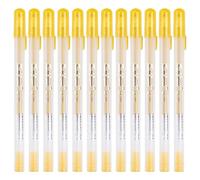 DOOCECIY 12 PCS Gold Marker Pen Metallic, DIY Gold Gel Pen for Art Sketching Painting Coloring Books Illustrations