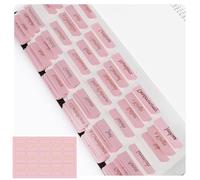 DOOCECIY 180 PCS Bible Tabs Stickers, Bible Study Accessories with Blank Laminated Bible Tabs Pink(Gold Letters)