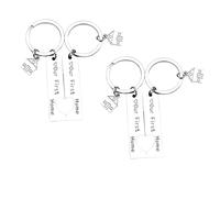 DOOCECIY 2 Pairs New Home Keyring, Personalized Sweet First Home Gifts for Housewarming