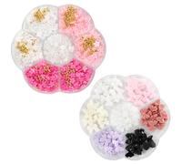 DOOCECIY 2 PCS Bow Nail Charms, 3D Flower Nail Decorations for Nail Art Women Girls