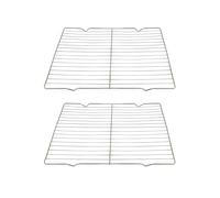 DOOCECIY 2 Pcs Cake Cooling Racks for Baking, 30 x 20.5 cm Wire Rack Baking Tray, Oven Grill Rack