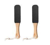 DOOCECIY 2 Pcs Pumice Stone for Feet, Foot Files Scrubber with Wooden Handle, Foot Stone Hard Skin Remover