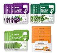 Dooceciy 20PCS Clay Mask Bulk, 4 Flavor Face Skincare Suitable for Deep Cleansing Pores