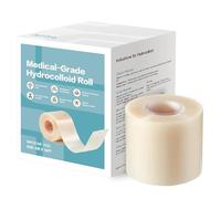 DOOCECIY 5cm x 3m Hydrocolloid Roll, Cut-to-Size Self-Adhesive Hydrocolloid Tape for Acne Blisters Pimple Spot Minor Wounds