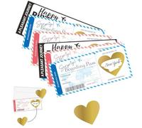 DOOCECIY 6 PCS Holiday Scratch Card Reveal, Personalised Boarding Pass Scratch Card for Surprising Trip