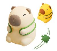 DOOCECIY Cute Capybara Night Light, Rechargeable Squishy Animal Lamp, Led 3-Speed Adjustments