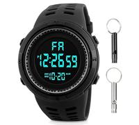 DOOCECIY Digital Referee Stopwatch, Waterproof Stopwatch Wrist, Competition Official Referee Watch Football with 2 Whistle