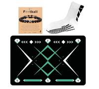 DOOCECIY Football Training Mat, Soccer Skills Practice Mats Indoor With Anti-slip Socks Bracelet for Kids Teens