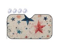 Doodle A Five-Pointed Star Windshield Sun Shade, Family Funny Windshield Sun Shade For Car Suv Truck, Protector Blocks Uv, Spring Car Decor, Car Shade Front Windshield