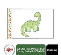 Doodle A4 Ultra-Thin Portable LED Tracing Pad with USB Cable, Dinosaur