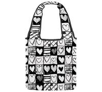 Doodle Animal Dogs Puppy Characters Canvas Tote Bag, Medium Book Tote Reusable Cloth Bag for Women Teachers Nurse