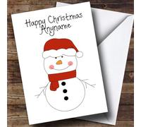 Doodle Art Snowman Children's Personalised Christmas Card - Personalised Children's Christmas Card, Kid's Christmas Card