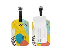 Doodle Art Travel Luggage Tags Suitcase Baggage Tag Leather 1 Piece