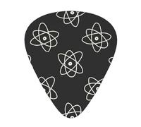 Doodle Atom Icon Pattern Guitar Pick 12 Packs Guitar Plectrums Best Musical Gift Including 0.46mm/0.71mm/0.96mm