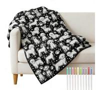 Doodle Blanket - 145 x 120 cm, Washable DIY Cute Duvets | Soft Blanket for Adults | Throws and Patchwork Blankets | For Home Decoration, Living Room, Bedroom, Couch, Bed, Chair, Office, Children
