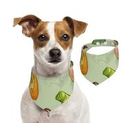 Doodle Broccoli Cheese Avocado,Dog Bandanas Cotton Pet Scarf Adjustable Bibs for Pet,M
