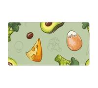 Doodle Broccoli Cheese Avocado,Mouse Pad Large Desk Pad Computer Keyboard Mouse Mat with Non Slip Rubber Base 40 x 70 cm