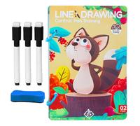 Doodle Cards Game Reusable Pen Guide Exercise Cards Writing Learning Book Interactive Fun Competence Development for Children Preschool Children