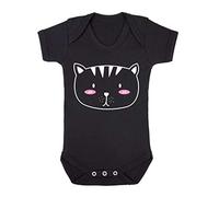 Doodle Cat One (Scribble Sketch Style) Baby Grow Vest, 6-12 Months, Black