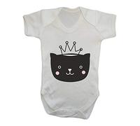 Doodle Cat Three (Scribble Sketch Style) Baby Grow Vest, 0-3 Months, White