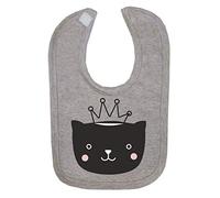 Doodle Cat Three (Scribble Sketch Style) Cotton Baby bib - Grey