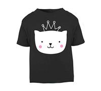 Doodle Cat Three (Scribble Sketch Style) Short Sleeve Cotton Toddler t Shirt, 3-4 Years, Black
