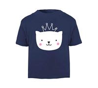 Doodle Cat Three (Scribble Sketch Style) Short Sleeve Cotton Toddler t Shirt, 3-4 Years, Navy
