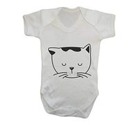 Doodle Cat Two (Scribble Sketch Style) Baby Grow Vest, 3-6 Months, White