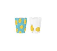 Doodle Chickens Egg Cups Set - Spring Themed Easter Presents - Pack of 2 Ceramic Egg Cups/Holders Kitchenware/Shot Glasses Drinkware Boxed Gift
