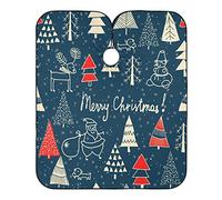 Doodle Christmas Trees Barber Cape Easy Clean Beard Bib Waterproof Hair Cutting Gown For Beauty Shops Barbershop Barbers 140X168Cm