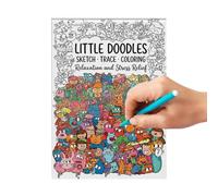 Doodle Coloring Book for Adults Stress Relief Mindfulness Activity