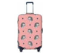 doodle Cute Zebra Hearts pink Travel Luggage Covers - Elasticity Suitcase Covers Protector for Luggage 18-32 Inch
