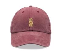 Doodle Dog Golden Baseball Cap Vintage Washed Unisex Dad Hat Adjustable Labradoodle Goldendoodle Red