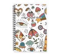 Doodle Eyes 2026 Journal A5 To Do List Notebook Calendar 2026 Diary Diary for Men and Journal for Exercise Week To View Monthly Year Planner with Dotted Line Note Page Slim