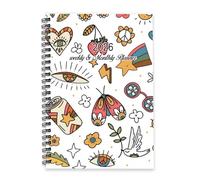 Doodle Eyes 2026 Journal A5 To Do List Notebook Journal Diaries Mens Planner 2026 Year Planner Diary for Business Week To View Monthly Year Diary with Dotted Line Note Page Slim