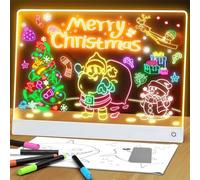 Doodle Glow Drawing Board - 2026 New LED Note Board with Colors Doodle Glow Board for Drawing, Leaving Messages, Advertising, and As A Night Light, Magic Panel for Child (25 * 35)