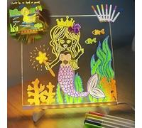 Doodle Glow, Stimulates Children's Imagination, Develops Fine Motor Skills, Ideal for Home/Travel (Transparent, 200 * 200mm)