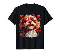 Doodle Heart Glasses Cute Goldendoodle Dog Lover Valentines T-Shirt