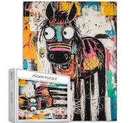 Doodle Horse 1000 Piece Jigsaw Puzzles for Adults Street Style Art Jigsaw Puzzle Colorful DIY Puzzles for Home Decoration Gifts Family Puzzle Perfect for Game Nights 20×27 Inches